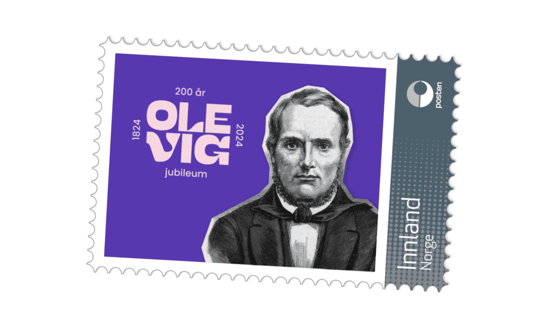 Sikre deg Ole Vig`s jubileumsfrimerke